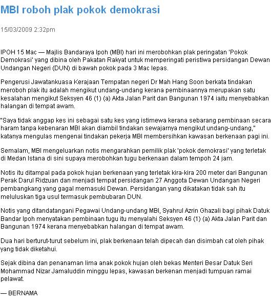 pokok-demokrasi-perak